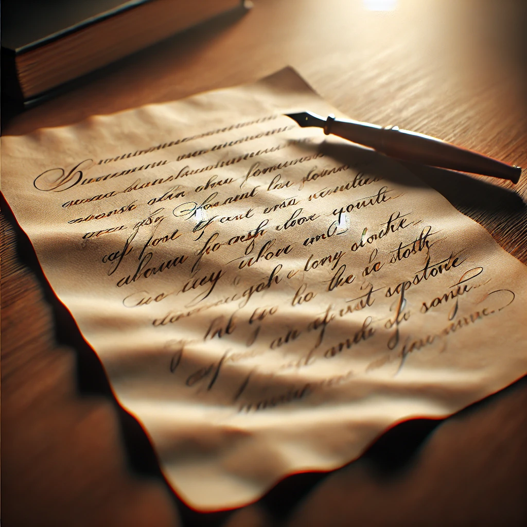 Feuille manuscrite